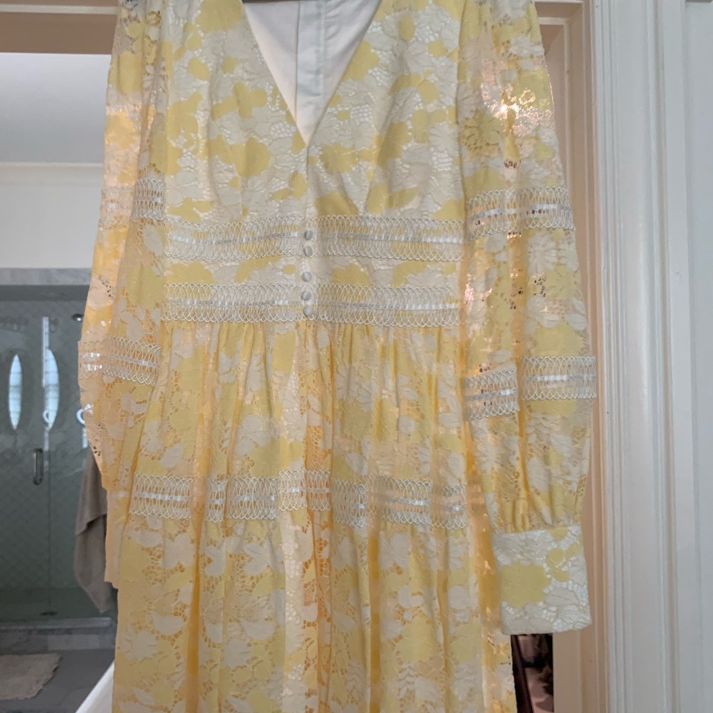 Bardot Cream Lace Dress